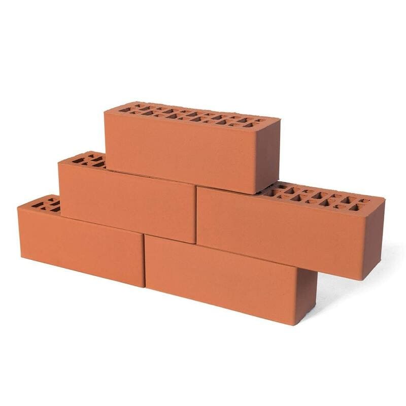 Облицовочный кирпич 0.9NF красный, гладкий, М-150-175, Браер