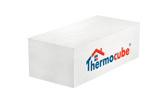Газосиликатный блок Thermocube (КЗСМ)   плотностью D500, шириной 200 мм, длиной 600 мм, высотой 250 мм.