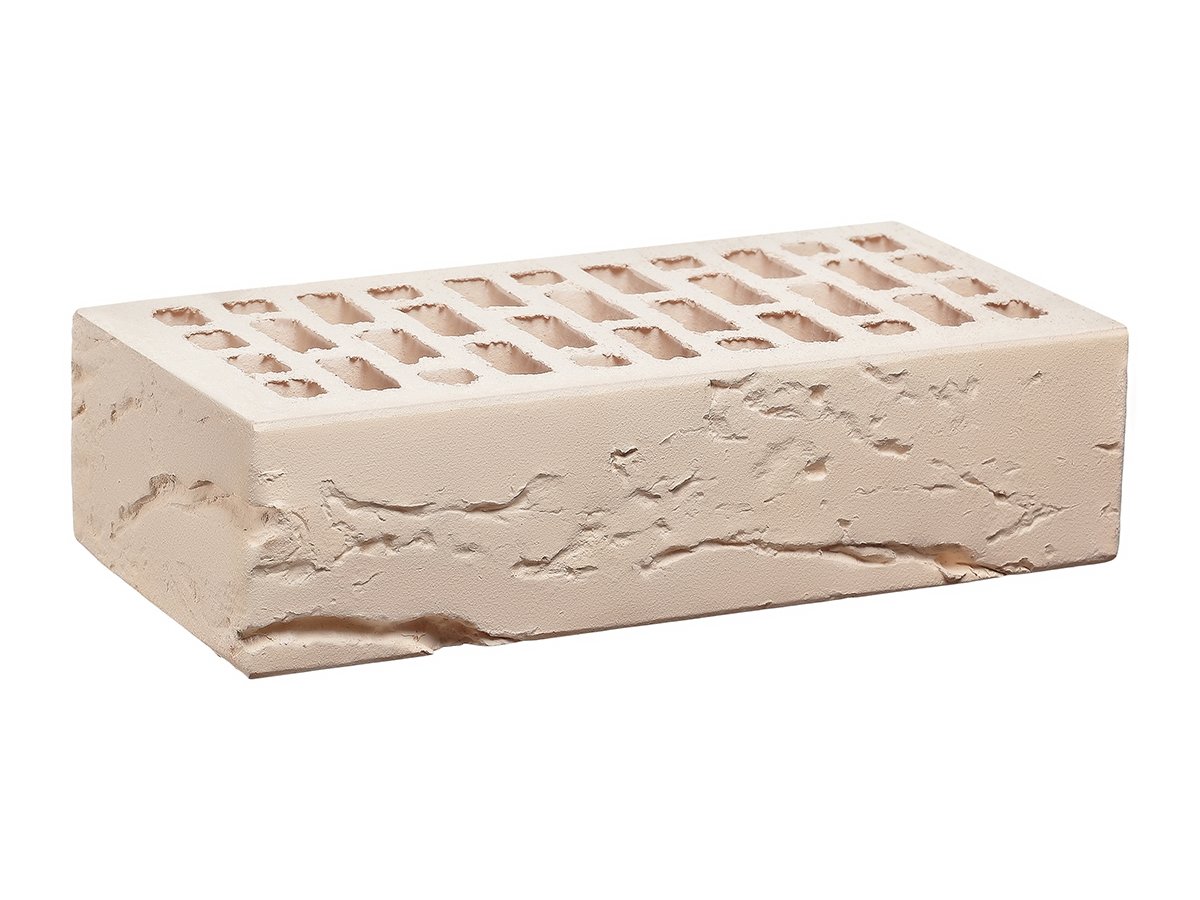 Облицовочный кирпич Кирово-Чепецк Белый кора дерева - 250x120x65 мм 